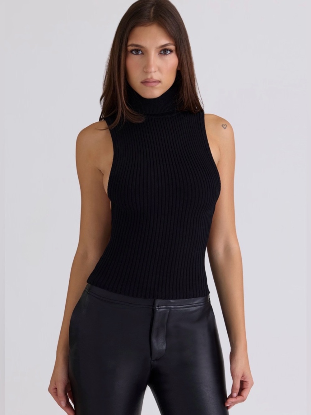 House of CB Dina Backless Turtleneck Top